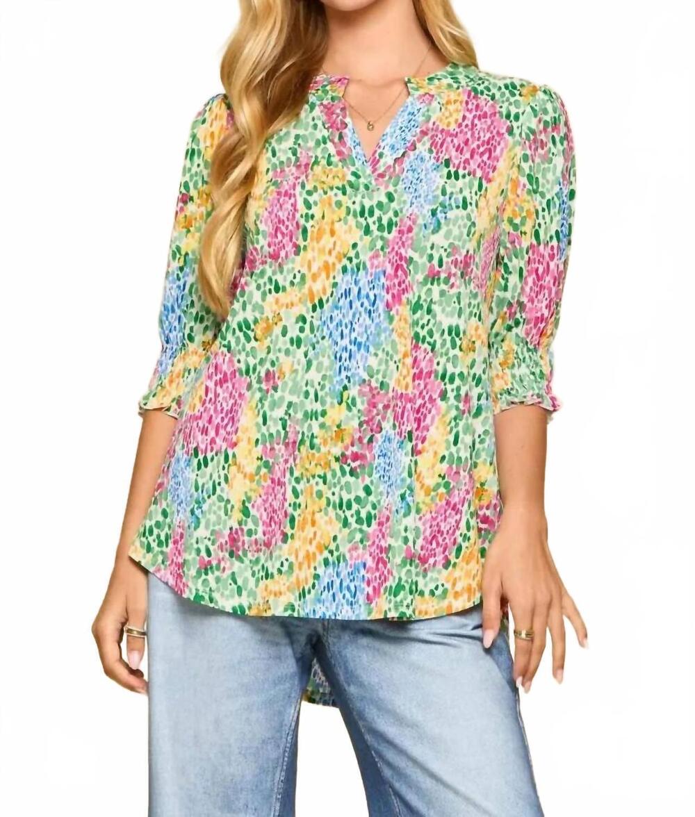 NEW DEAR SCARLETT candy pastel lizzie top in multi